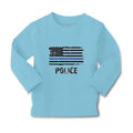Baby Clothes An American Flag Symbolic Support for Law Enforcement Cotton