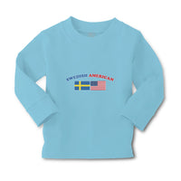 Baby Clothes American National Flag of Swedish and United States Cotton - Cute Rascals