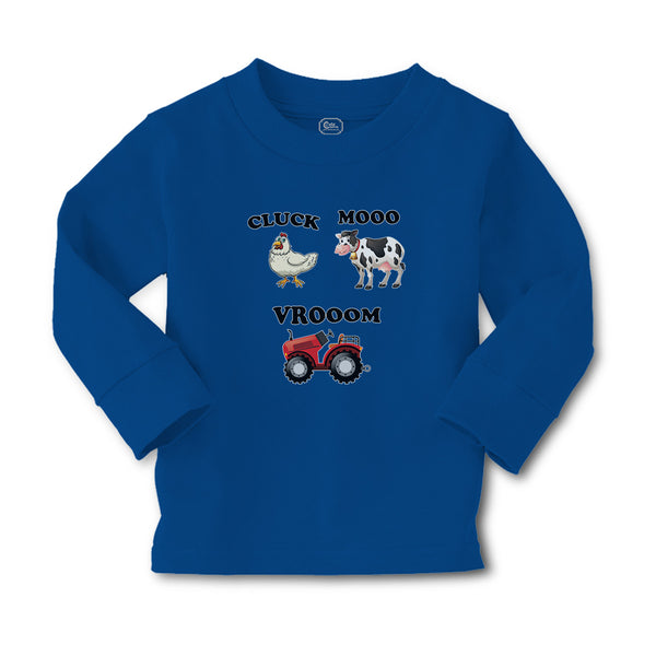 Baby Clothes Cluck Mooo Vrooom with Farmer Tractor, Hen and Cow Cotton - Cute Rascals