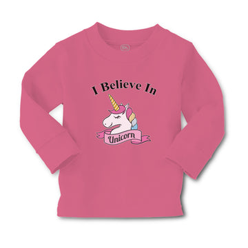 Baby Clothes I Believe in Unicorn with Single Horned Boy & Girl Clothes Cotton