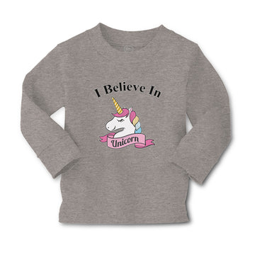 Baby Clothes I Believe in Unicorn with Single Horned Boy & Girl Clothes Cotton