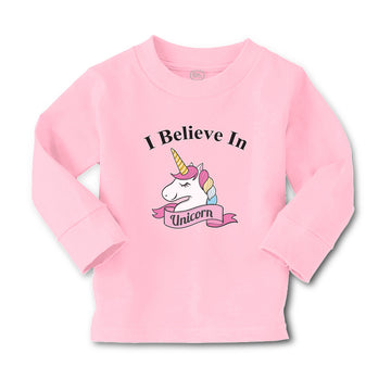 Baby Clothes I Believe in Unicorn with Single Horned Boy & Girl Clothes Cotton