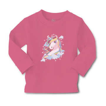 Baby Clothes Beautiful Unicorn on Clouds with Stars Boy & Girl Clothes Cotton