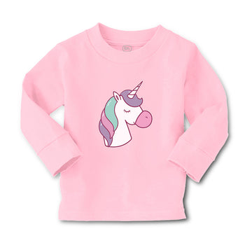 Baby Clothes Lovely Cute Sleepy Unicorn with Closed Eyes Boy & Girl Clothes