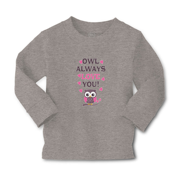 Baby Clothes Owl Always Love You! Bird with Little Pink Hearts Cotton - Cute Rascals