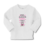 Baby Clothes Owl Always Love You! Bird with Little Pink Hearts Cotton - Cute Rascals