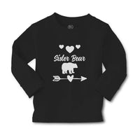 Baby Clothes Sister Bear with Black Little Hearts and Sharp Pointed Arrow Cotton - Cute Rascals