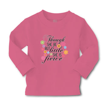 Baby Clothes Though She Be but Little She Is Fierce with Flowers Design Cotton