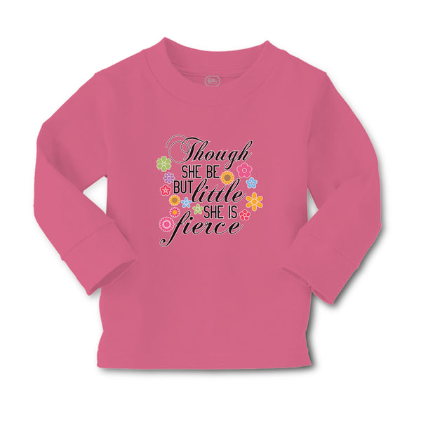 Baby Clothes Though She Be but Little She Is Fierce with Flowers Design Cotton - Cute Rascals