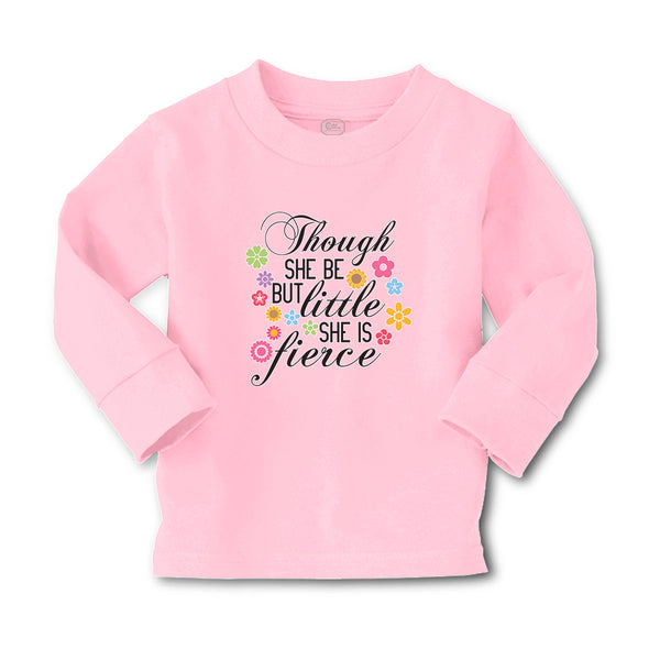 Baby Clothes Though She Be but Little She Is Fierce with Flowers Design Cotton - Cute Rascals