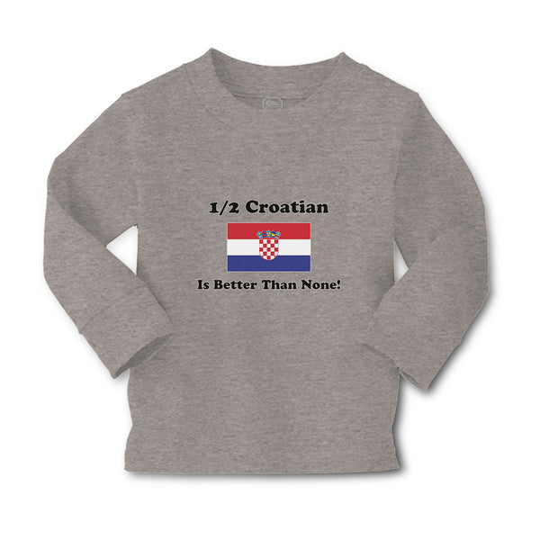 Baby Clothes 1 2 Croatian Is Better than None! Flag of Croatian Cotton - Cute Rascals