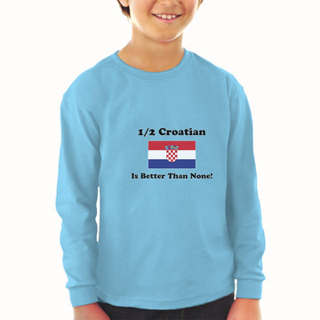 Baby Clothes 1 2 Croatian Is Better than None! Flag of Croatian Cotton