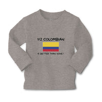 Baby Clothes 1 2 Colombian Is Better than None! Flag of Colombian Cotton - Cute Rascals