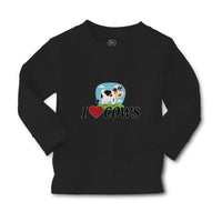 Baby Clothes I Love Cows with Heart Domestic Animal Boy & Girl Clothes Cotton - Cute Rascals