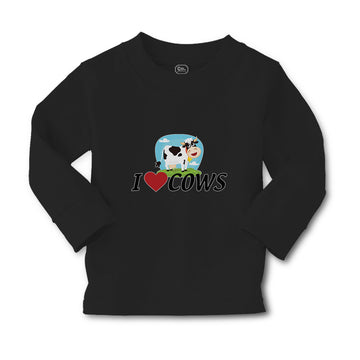 Baby Clothes I Love Cows with Heart Domestic Animal Boy & Girl Clothes Cotton