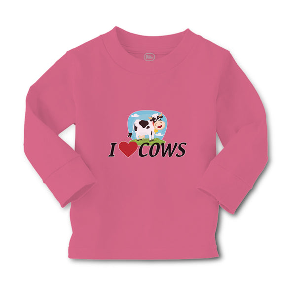 Baby Clothes I Love Cows with Heart Domestic Animal Boy & Girl Clothes Cotton - Cute Rascals