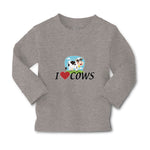 Baby Clothes I Love Cows with Heart Domestic Animal Boy & Girl Clothes Cotton - Cute Rascals