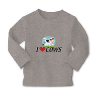 Baby Clothes I Love Cows with Heart Domestic Animal Boy & Girl Clothes Cotton - Cute Rascals