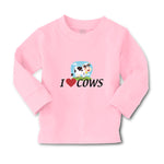 Baby Clothes I Love Cows with Heart Domestic Animal Boy & Girl Clothes Cotton - Cute Rascals