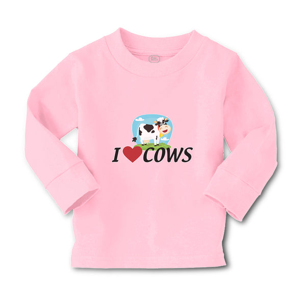 Baby Clothes I Love Cows with Heart Domestic Animal Boy & Girl Clothes Cotton - Cute Rascals