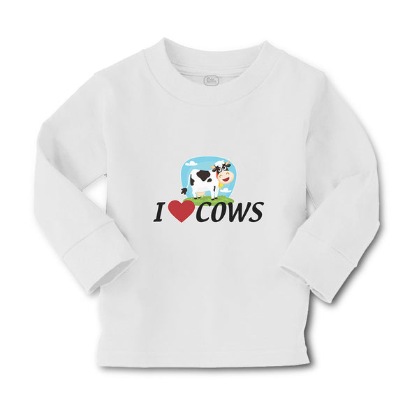 Baby Clothes I Love Cows with Heart Domestic Animal Boy & Girl Clothes Cotton - Cute Rascals