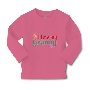 Baby Clothes I Love My Granny with Hand Print Boy & Girl Clothes Cotton