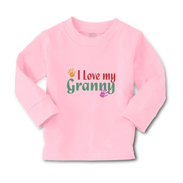 Baby Clothes I Love My Granny with Hand Print Boy & Girl Clothes Cotton