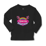 Baby Clothes I Love My Mamaw with Colourful Rainbow and Outline Hearts Joined - Cute Rascals