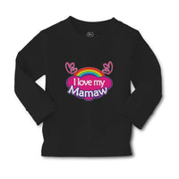 Baby Clothes I Love My Mamaw with Colourful Rainbow and Outline Hearts Joined - Cute Rascals
