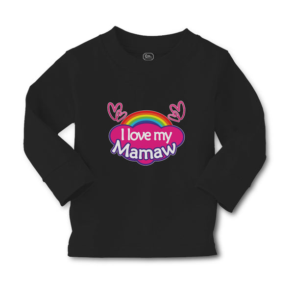 Baby Clothes I Love My Mamaw with Colourful Rainbow and Outline Hearts Joined - Cute Rascals