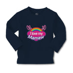 Baby Clothes I Love My Mamaw with Colourful Rainbow and Outline Hearts Joined - Cute Rascals