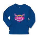 Baby Clothes I Love My Mamaw with Colourful Rainbow and Outline Hearts Joined - Cute Rascals