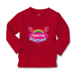 Baby Clothes I Love My Mamaw with Colourful Rainbow and Outline Hearts Joined - Cute Rascals