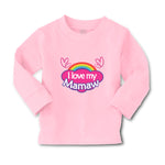 Baby Clothes I Love My Mamaw with Colourful Rainbow and Outline Hearts Joined - Cute Rascals