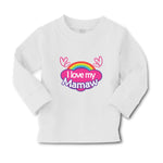 Baby Clothes I Love My Mamaw with Colourful Rainbow and Outline Hearts Joined - Cute Rascals