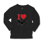 Baby Clothes An Flying Silhouette Pterodactyl Dinosaur with Red Heart Cotton - Cute Rascals
