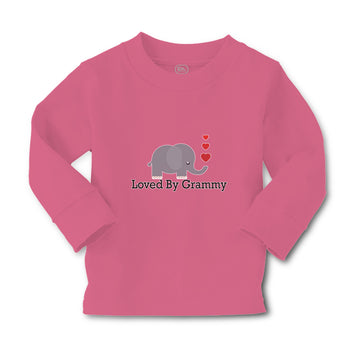 Baby Clothes Loved by Grammy An Elephant Blowing Heart Symbol Boy & Girl Clothes
