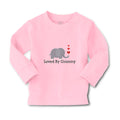 Baby Clothes Loved by Grammy An Elephant Blowing Heart Symbol Boy & Girl Clothes
