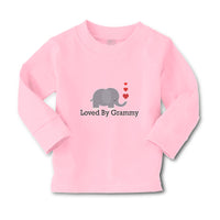 Baby Clothes Loved by Grammy An Elephant Blowing Heart Symbol Boy & Girl Clothes - Cute Rascals