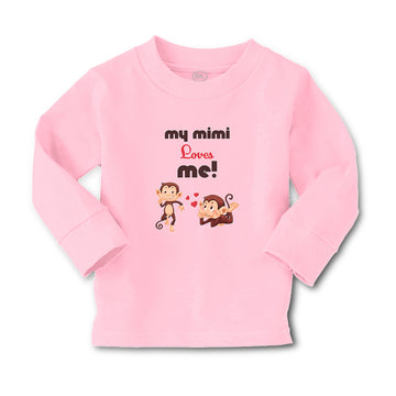 Baby Clothes My Mimi Loves Me! Monkey's Love for Her Child with Hearts Cotton