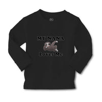 Baby Clothes My Nana Loves Me An Lazy Sloth Sitting and Looking Bored Cotton - Cute Rascals