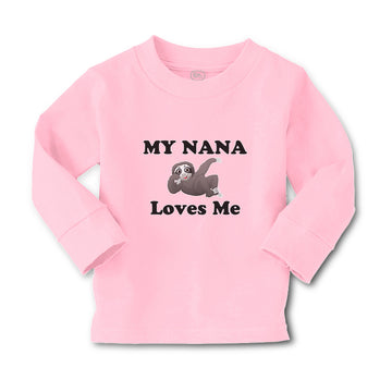Baby Clothes My Nana Loves Me An Lazy Sloth Sitting and Looking Bored Cotton