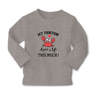 Baby Clothes My Pawpaw Loves Me This Much! An Sealife Crab with Big Eyes Cotton - Cute Rascals