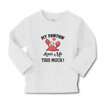 Baby Clothes My Pawpaw Loves Me This Much! An Sealife Crab with Big Eyes Cotton - Cute Rascals