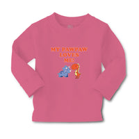 Baby Clothes My Pawpaw Loves Me! Tyrannosaurus Rex and Triceratops Dinosaur - Cute Rascals