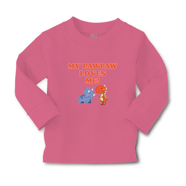 Baby Clothes My Pawpaw Loves Me! Tyrannosaurus Rex and Triceratops Dinosaur - Cute Rascals