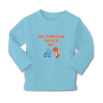 Baby Clothes My Pawpaw Loves Me! Tyrannosaurus Rex and Triceratops Dinosaur - Cute Rascals
