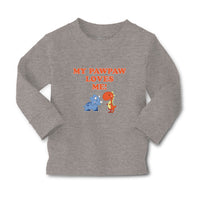 Baby Clothes My Pawpaw Loves Me! Tyrannosaurus Rex and Triceratops Dinosaur - Cute Rascals
