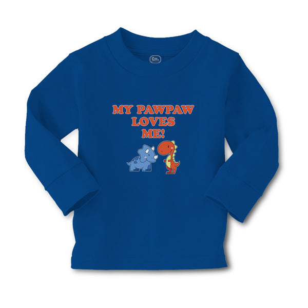 Baby Clothes My Pawpaw Loves Me! Tyrannosaurus Rex and Triceratops Dinosaur - Cute Rascals