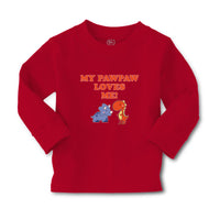Baby Clothes My Pawpaw Loves Me! Tyrannosaurus Rex and Triceratops Dinosaur - Cute Rascals
